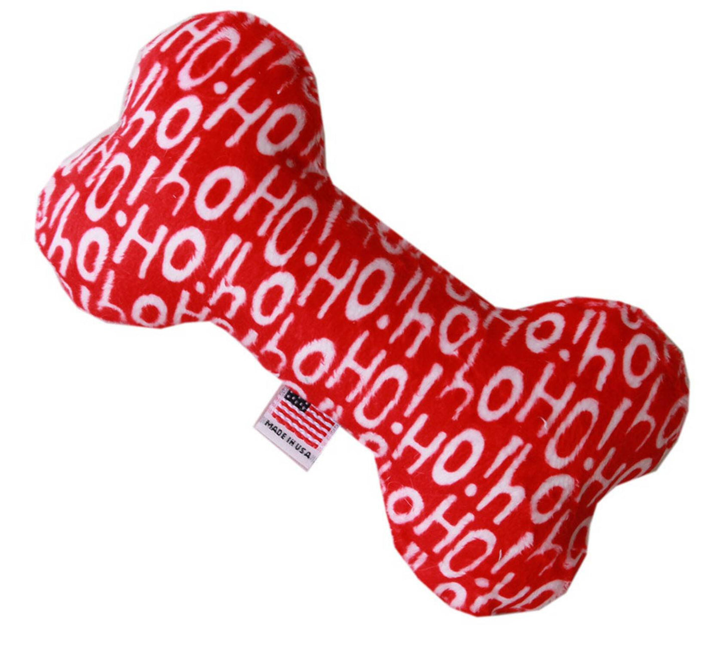 Happy Holidays Plush Dog Bone Toy - 6" Fun Patterns Available!