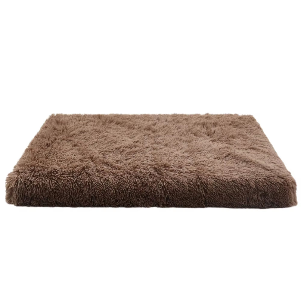 Luxury Plush Square Pet Bed - Cozy Sofa for Dogs & Cats, Stylish Winter/Summer Mat with Cartoon Design