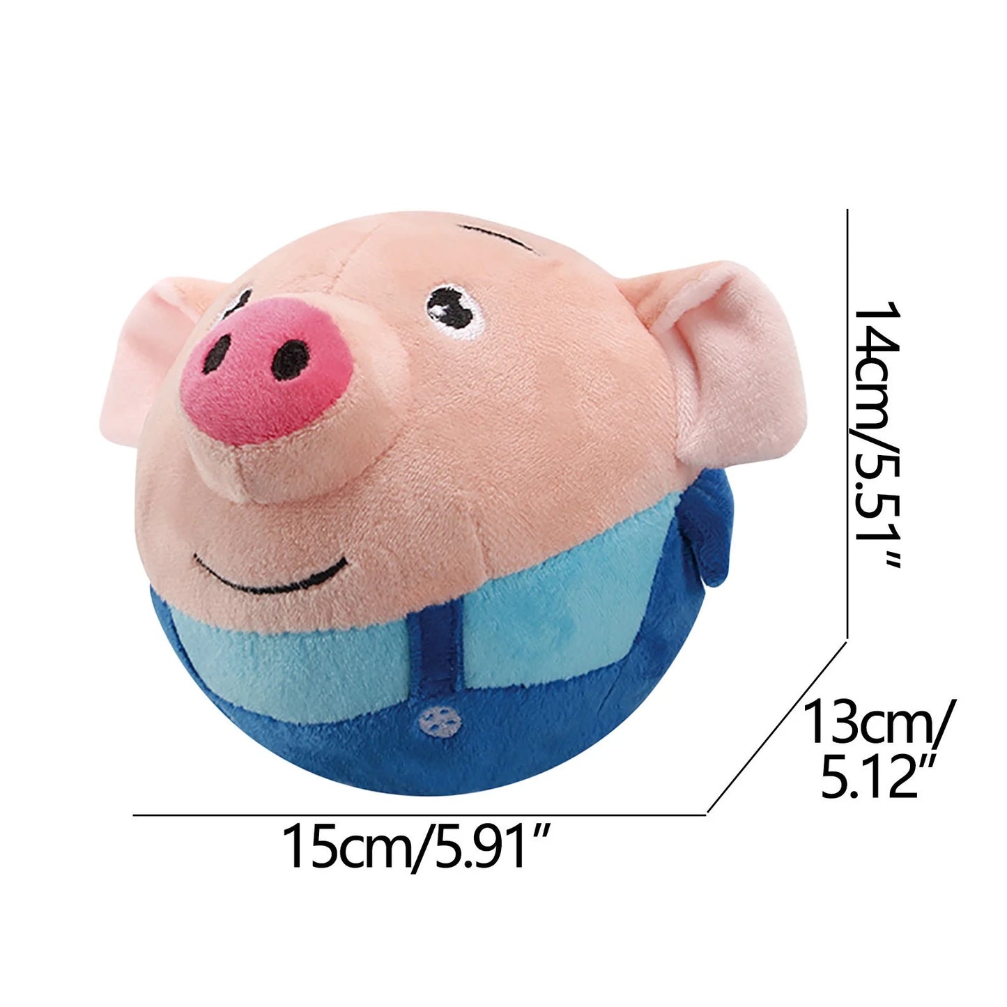 Interactive Bouncing Rabbit Dog Toy with Sound - Durable Plush Squeaky Ball for Aggressive Chewers, 60 Songs Music & Fun!