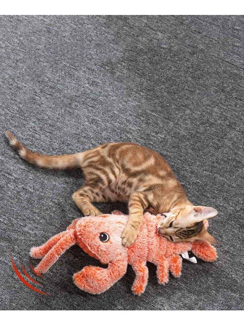 Interactive USB Charging Electric Dancing Lobster Cat Toy - Perfect for Playful Pets!