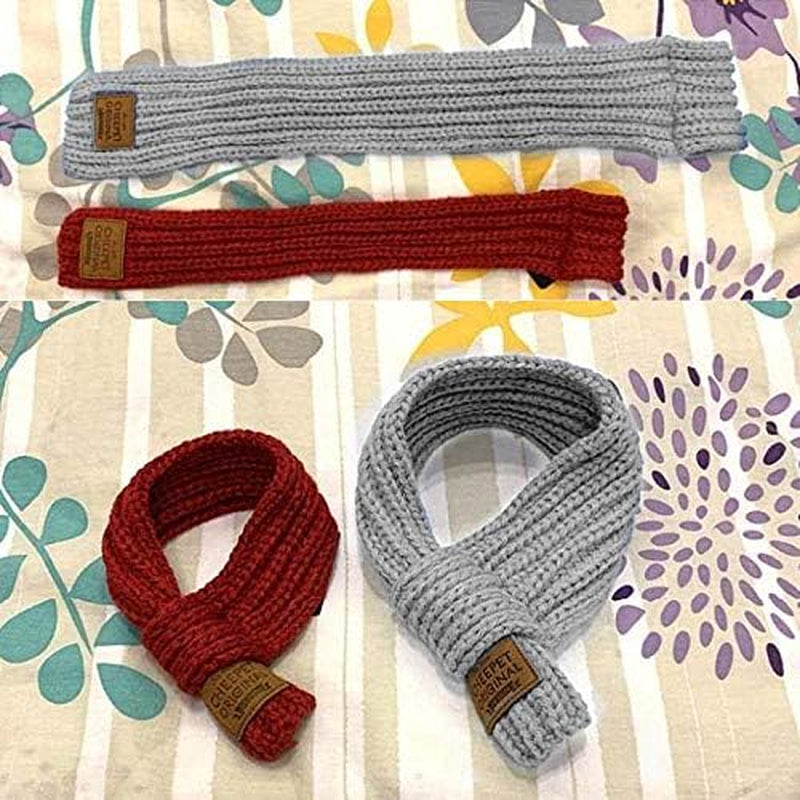 Adorable Winter Knit Scarf for Dogs - Cozy Buddy Christmas Bandana for Your Puppy