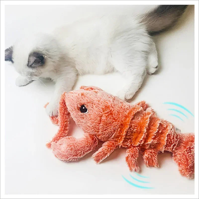 Interactive USB Charging Electric Dancing Lobster Cat Toy - Perfect for Playful Pets!