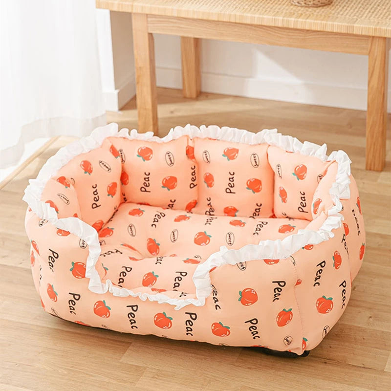 Cozy Summer Cat & Dog Bed House - Stylish Pet Tent & Cushion for Small Pets