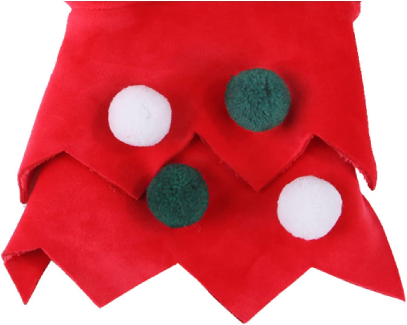 Festive Christmas Tree Pet Costume for Dogs and Cats - Adorable Red Hat Accessory for Holiday Parties and Decorations