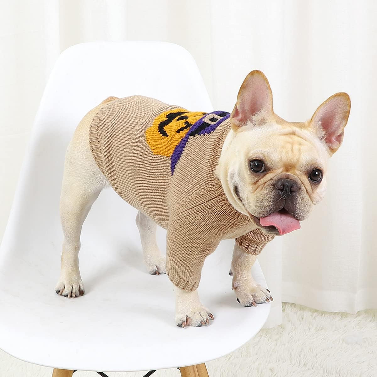Cozy Halloween Dog Sweater - Warm & Soft Winter Clothes for Cats and Puppies, Perfect for Holiday Parties!