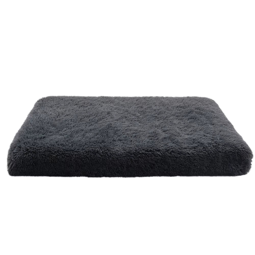 Luxury Plush Square Pet Bed - Cozy Sofa for Dogs & Cats, Stylish Winter/Summer Mat with Cartoon Design