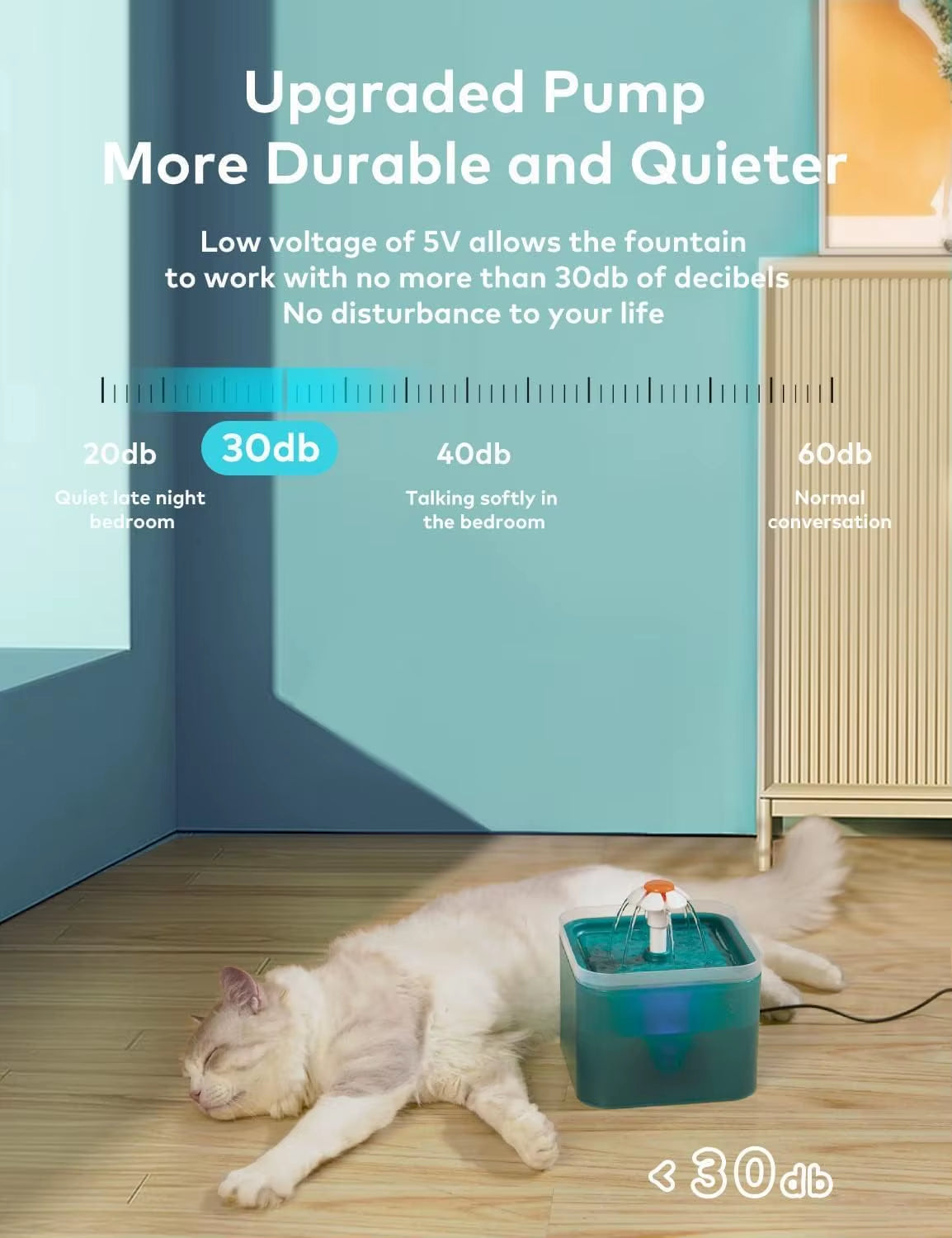 Elevate Your Pet's Hydration: 2L LED Light Cat Water Fountain with Activated Carbon Filter - Perfect for Cats and Dogs!