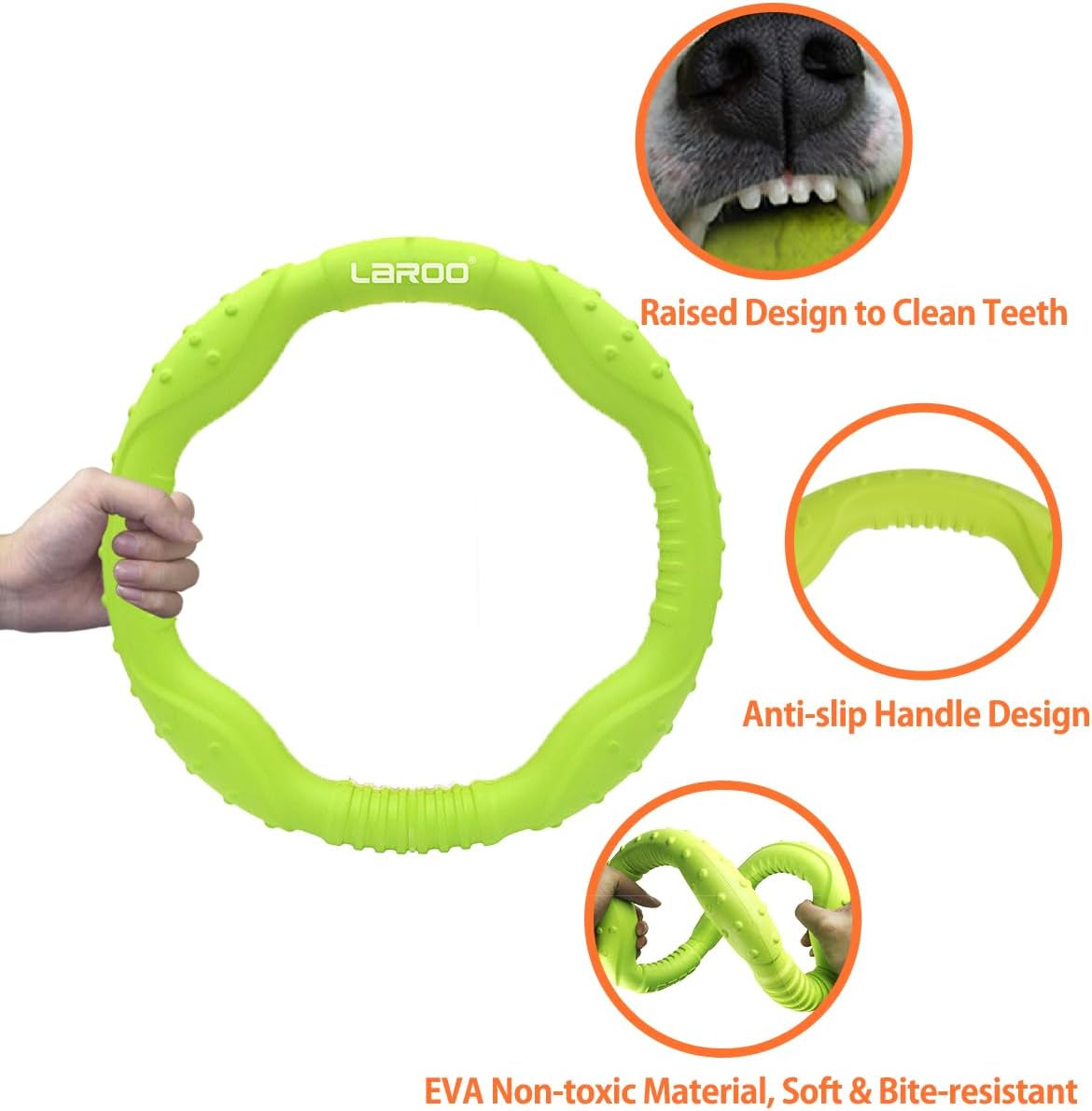 Durable Dog Flying Ring - Tough Chew-Proof Frisbee for Fetch, Water Play & Training | Lightweight Design for Medium/Large Aggressive Chewers (Green, 30cm)