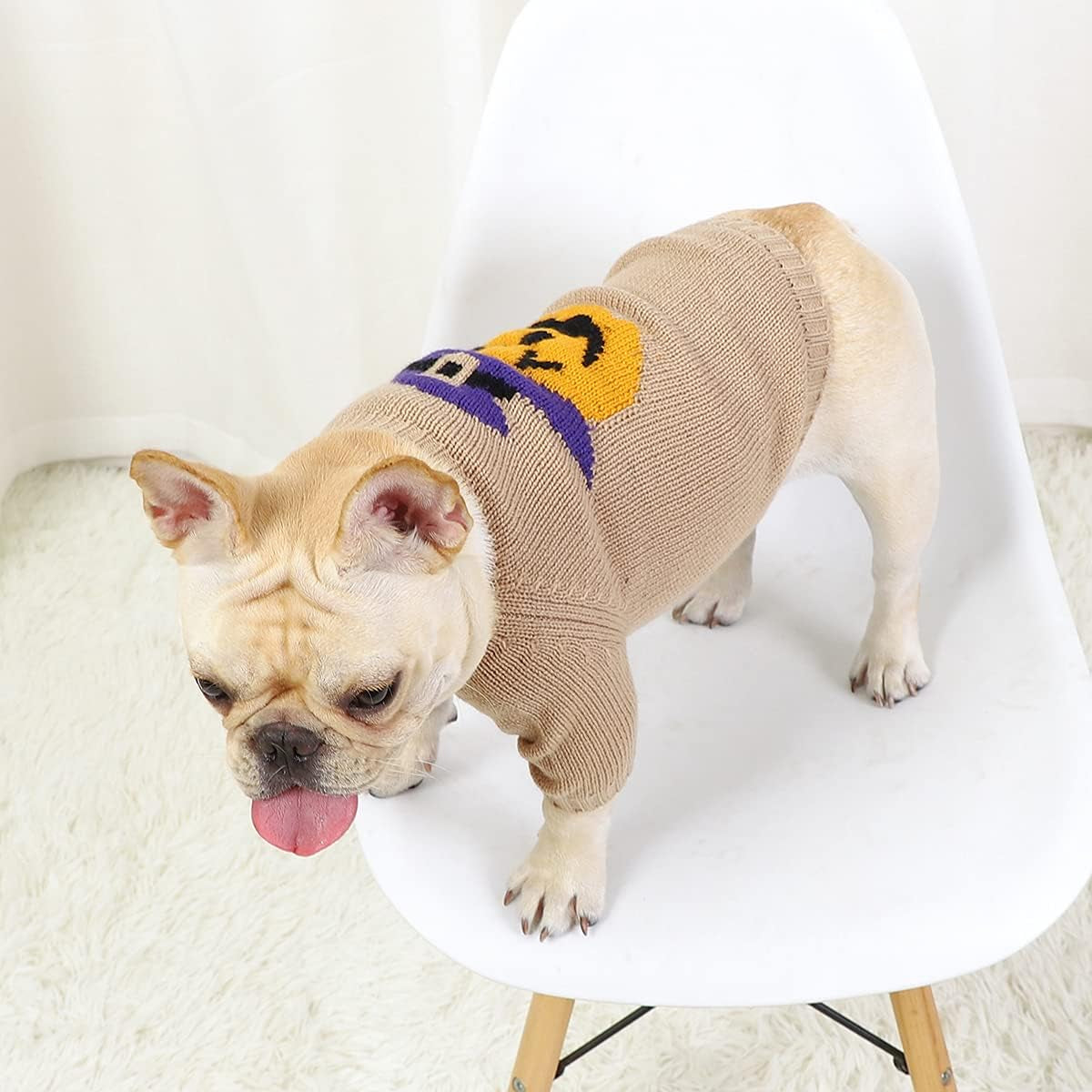 Cozy Halloween Dog Sweater - Warm & Soft Winter Clothes for Cats and Puppies, Perfect for Holiday Parties!