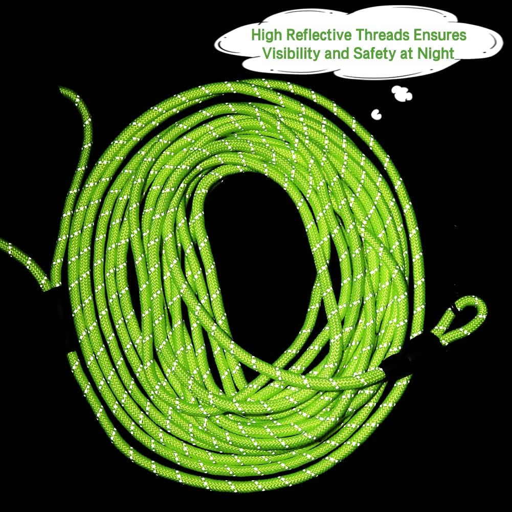 32Ft Reflective Floating Dog Leash - Ideal for Swimming, Hiking, Camping & Beach Adventures (Green)