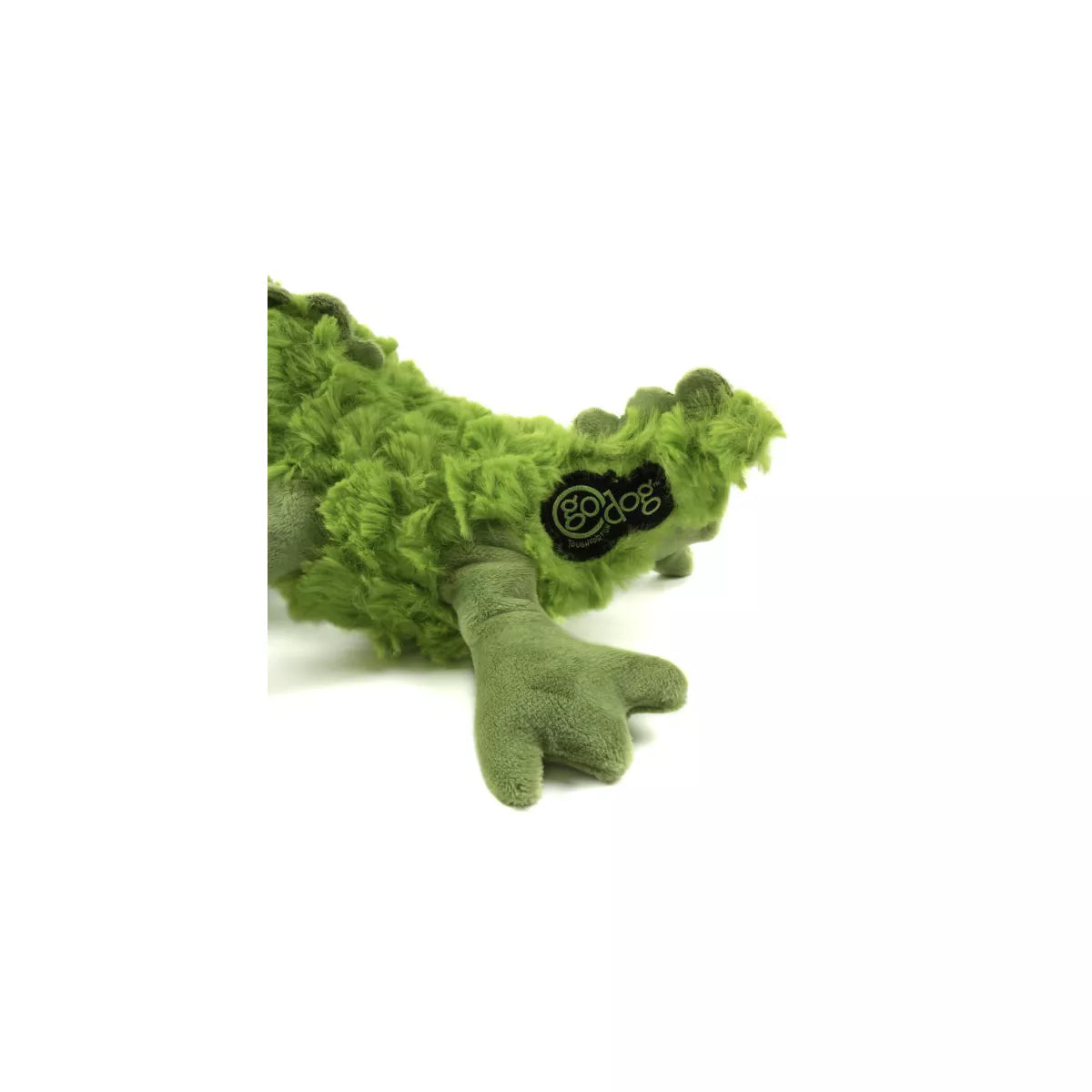 Godog Playclean Gator Squeaker Plush Toy - Fun & Durable Pet Toy for Dogs & Puppies