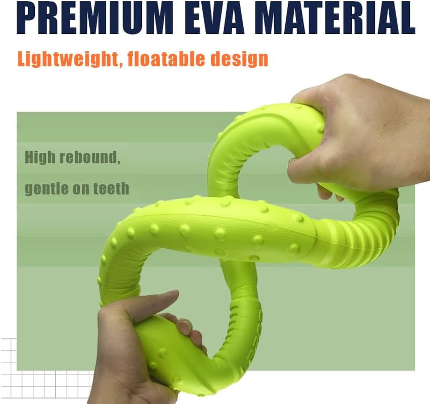 Durable Dog Flying Ring - Tough Chew-Proof Frisbee for Fetch, Water Play & Training | Lightweight Design for Medium/Large Aggressive Chewers (Green, 30cm)