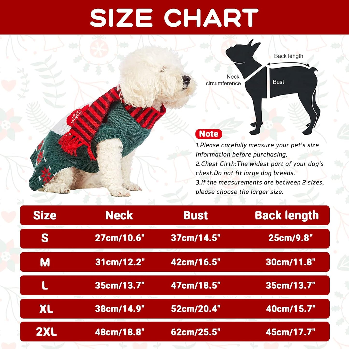 Cozy Knitted Snowman Dog Christmas Sweater - Soft Winter Jumpsuit for Small, Medium & Large Pets