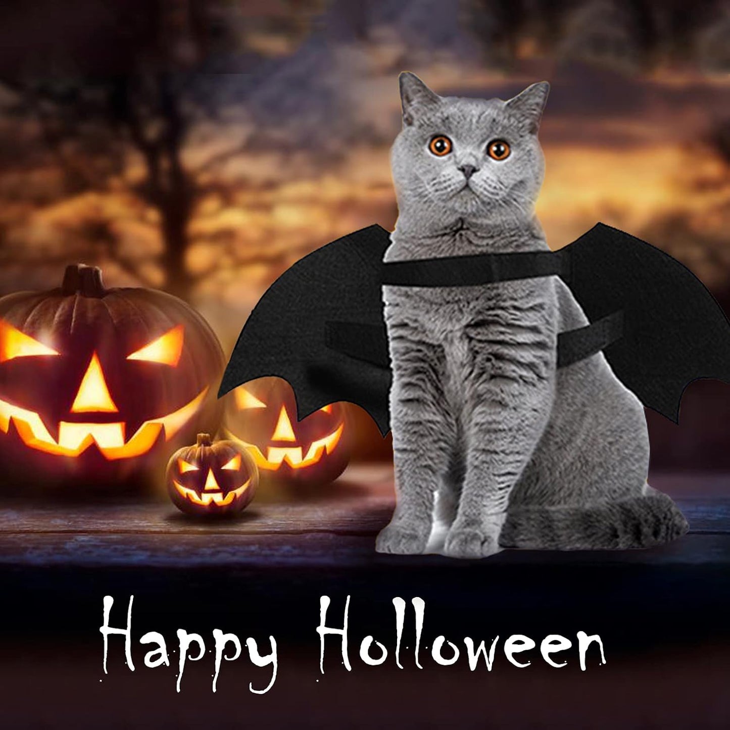 Luminous Skeleton Bone Bat Wings Halloween Costumes for Dogs and Cats - Perfect Dress-Up Apparel for Kittens and Puppies