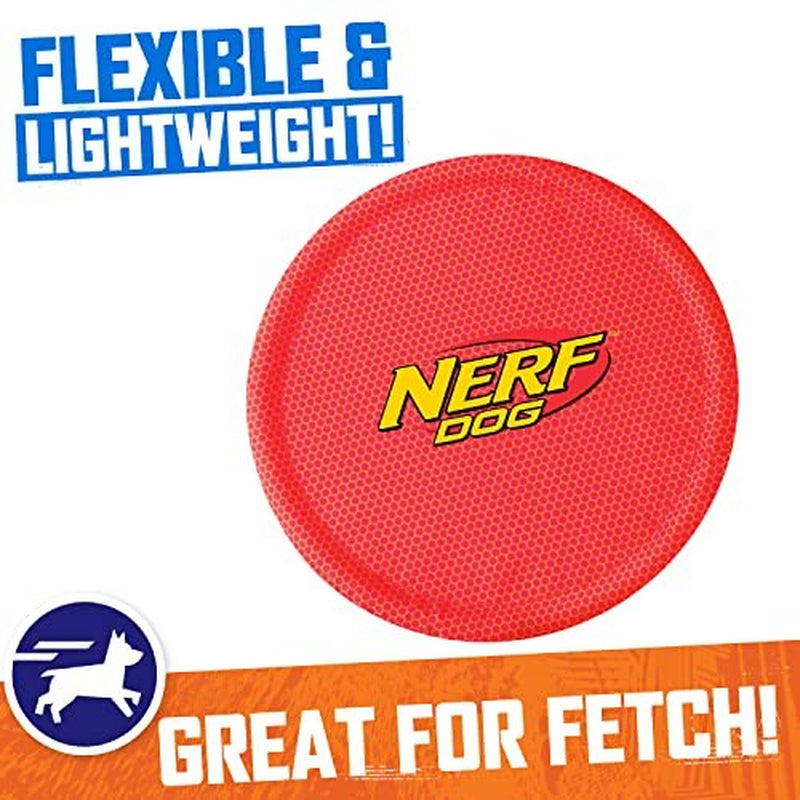 Nerf Dog Nylon Flyer Frisbee - Lightweight, Durable & Water-Resistant Dog Toy