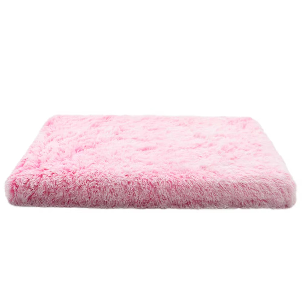 Luxury Plush Square Pet Bed - Cozy Sofa for Dogs & Cats, Stylish Winter/Summer Mat with Cartoon Design