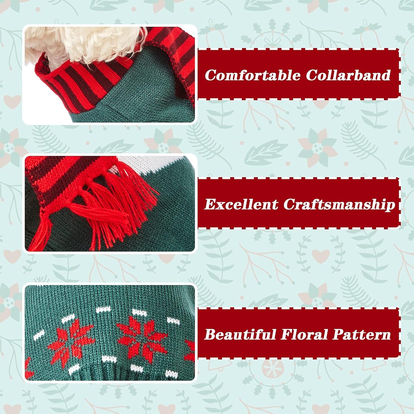 Cozy Knitted Snowman Dog Christmas Sweater - Soft Winter Jumpsuit for Small, Medium & Large Pets
