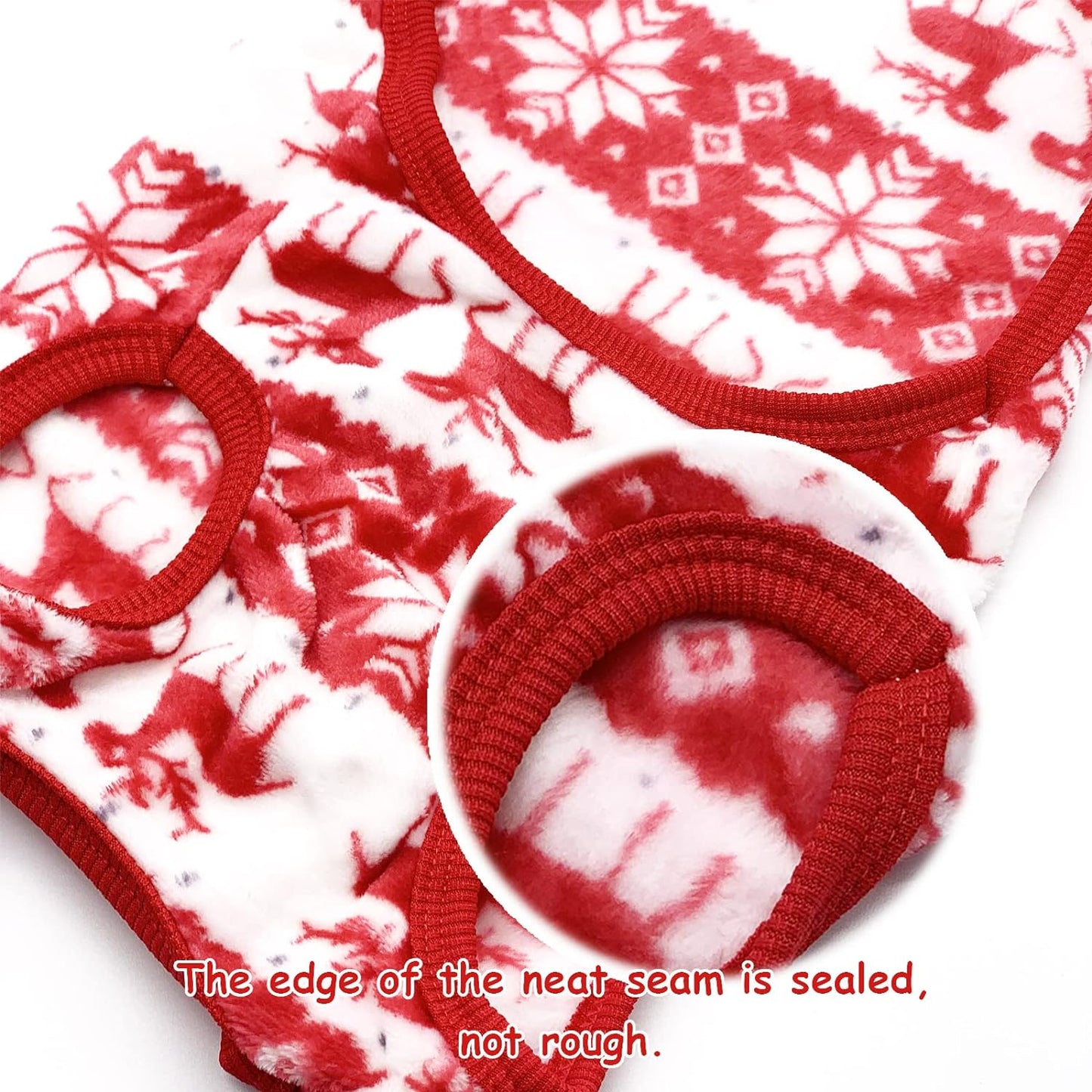 Festive Red Snowflake Christmas Sweater for Small Dogs and Cats - Adorable Elk Pattern Holiday Outfit for Puppies and Kittens