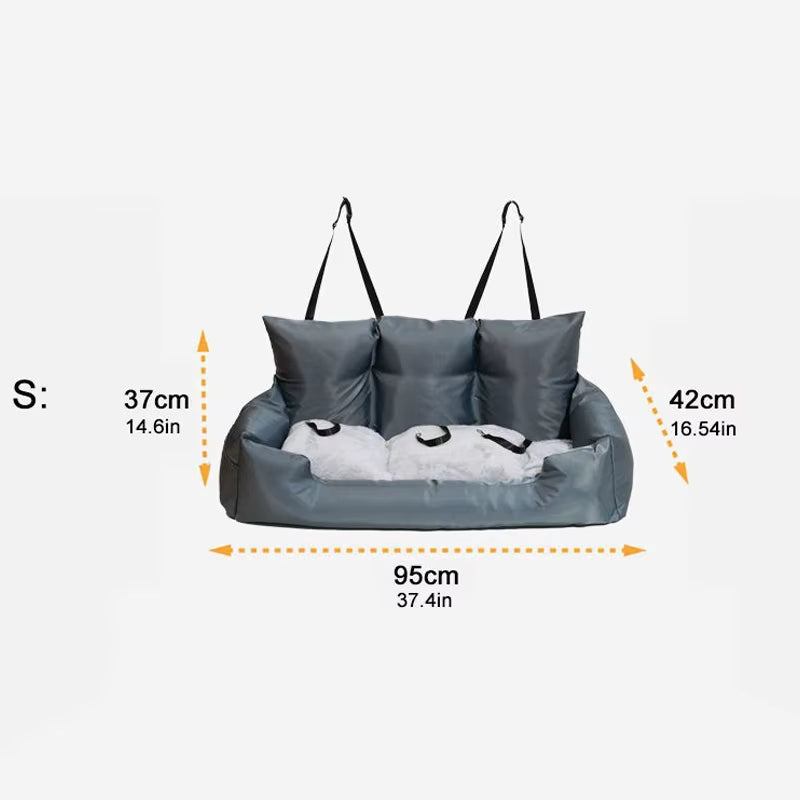 Luxury Waterproof Dog Car Seat & Travel Pet Carrier - Ultimate Comfort for Dogs and Cats