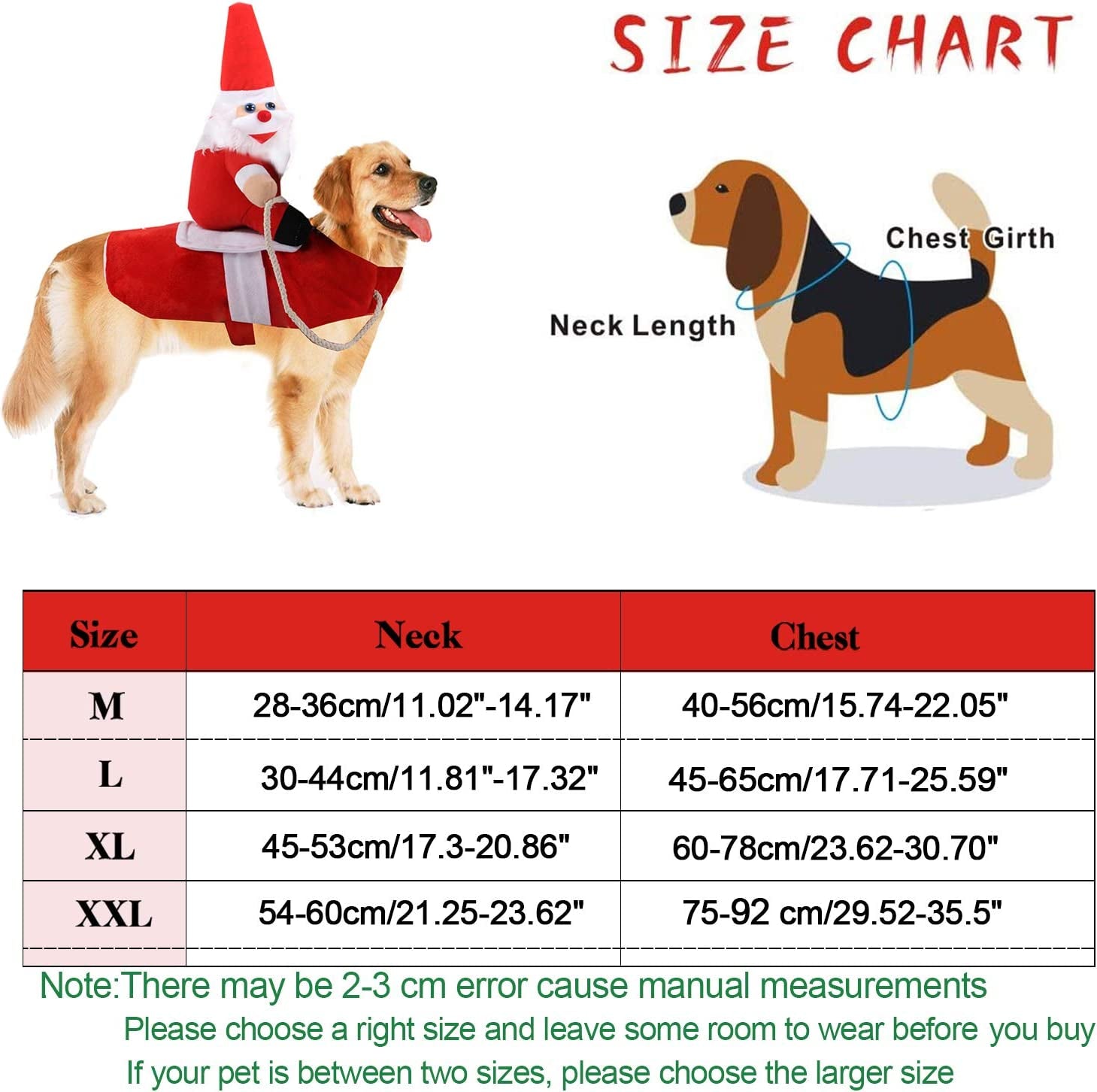 Festive Santa Claus Dog Costume - Funny Pet Outfit for Halloween & Christmas, Adjustable & Comfortable for All Breeds