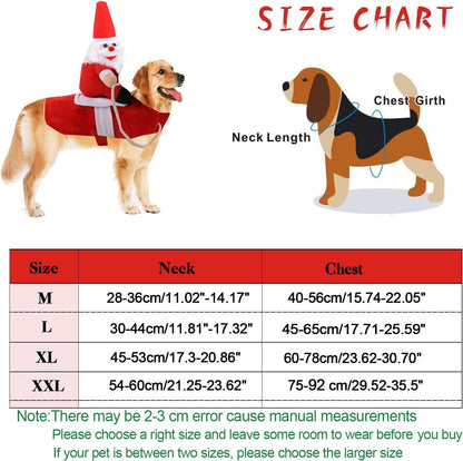 Festive Santa Claus Dog Costume - Funny Pet Outfit for Halloween & Christmas, Adjustable & Comfortable for All Breeds