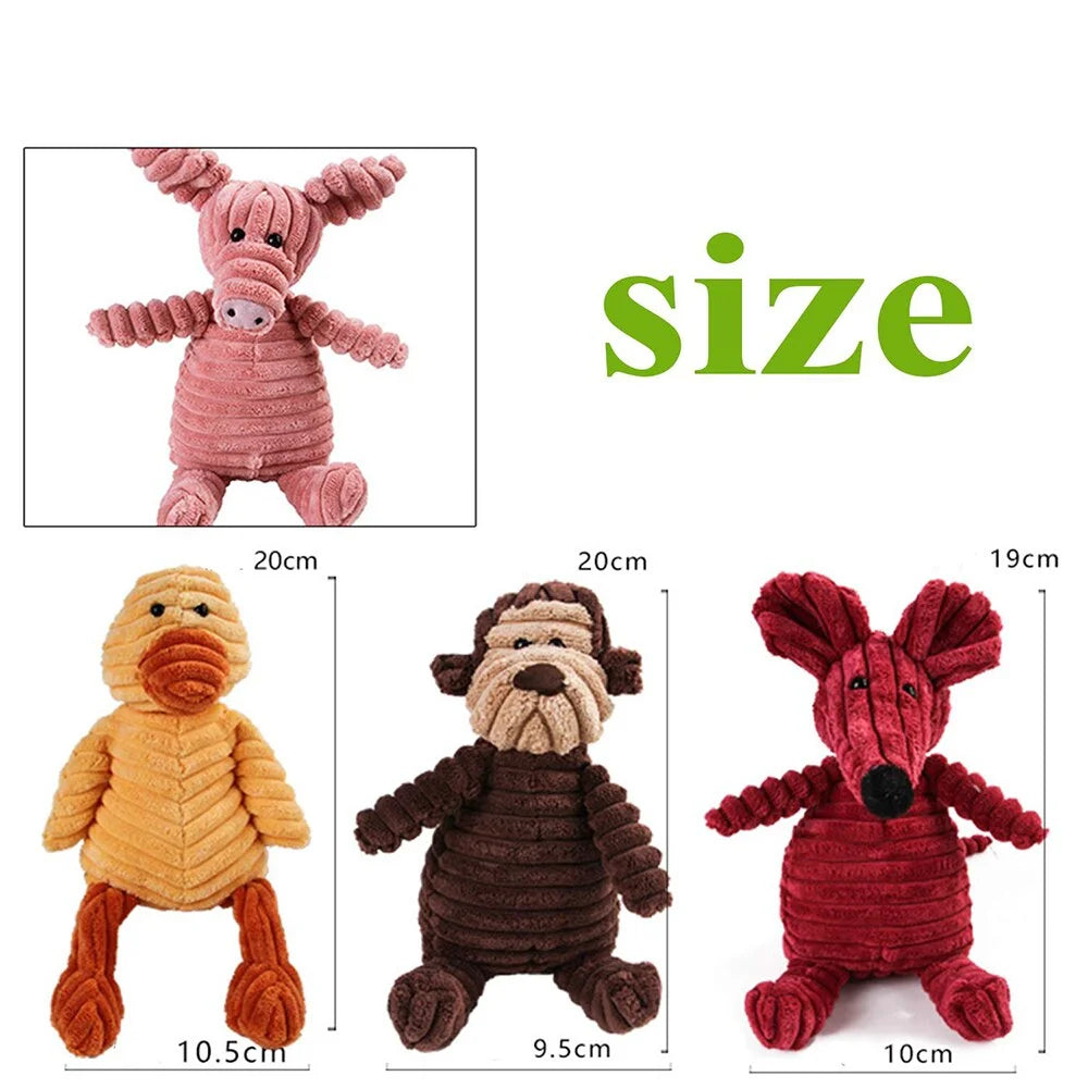 Durable Squeaky Plush Dog Toy for Aggressive Chewers - Color A