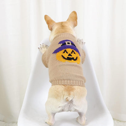 Cozy Halloween Dog Sweater - Warm & Soft Winter Clothes for Cats and Puppies, Perfect for Holiday Parties!