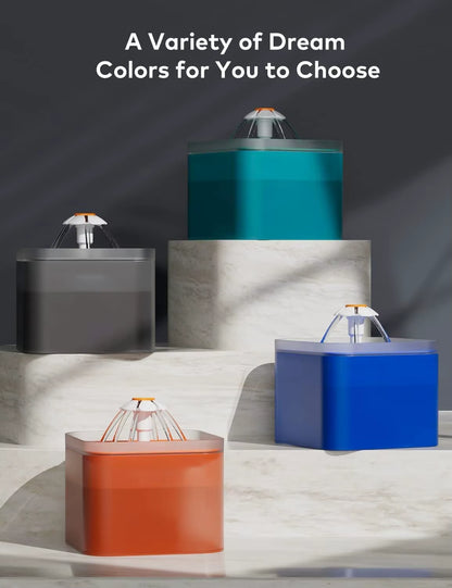 Elevate Your Pet's Hydration: 2L LED Light Cat Water Fountain with Activated Carbon Filter - Perfect for Cats and Dogs!