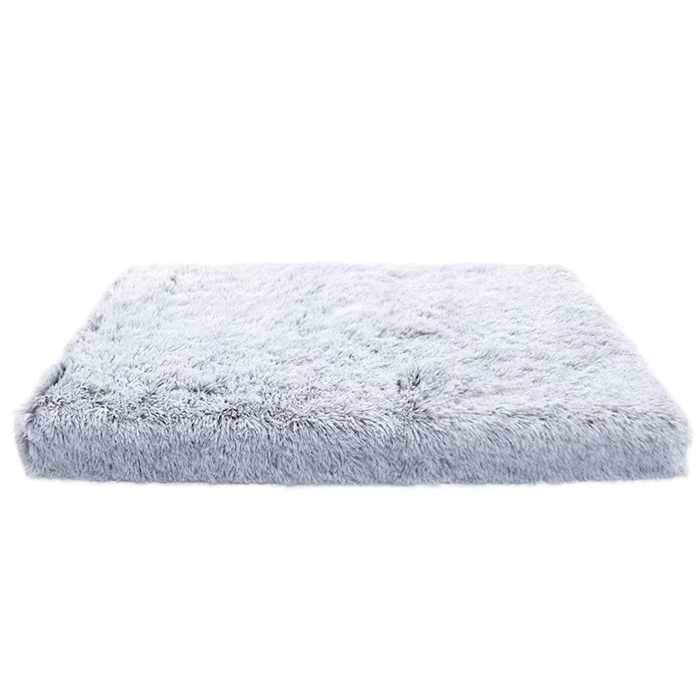 Luxury Plush Square Pet Bed - Cozy Sofa for Dogs & Cats, Stylish Winter/Summer Mat with Cartoon Design
