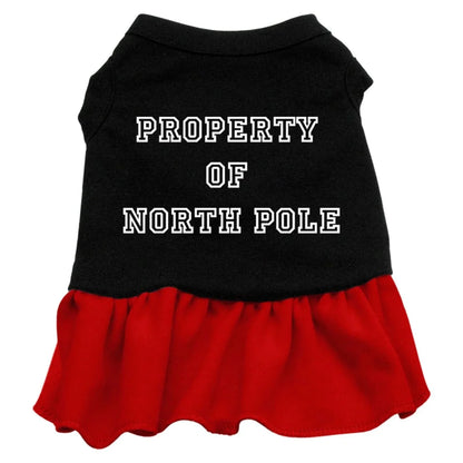 North Pole Property Christmas Pet Dress for Dogs and Cats