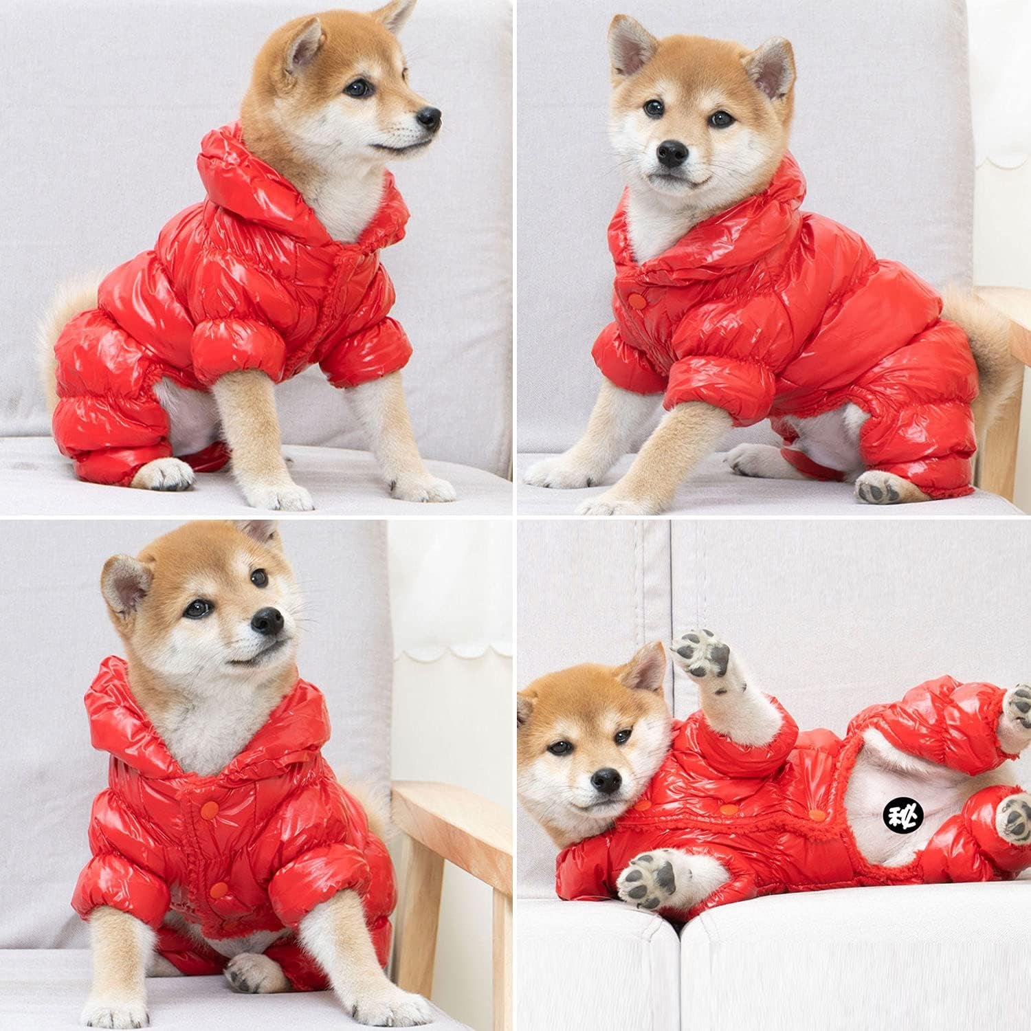 Cozy Red Waterproof Winter Dog Coat - Windproof Snowsuit for Small Dogs - Warm Fleece Jacket for Cold Weather