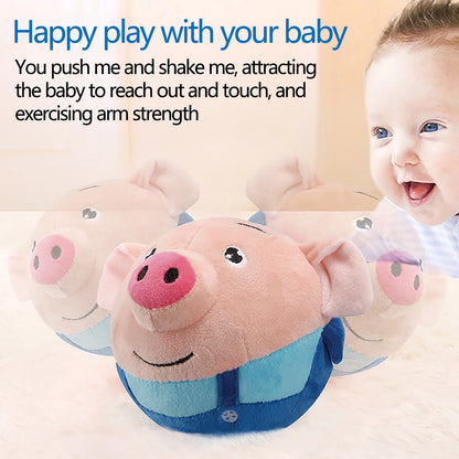 Interactive Bouncing Rabbit Dog Toy with Sound - Durable Plush Squeaky Ball for Aggressive Chewers, 60 Songs Music & Fun!