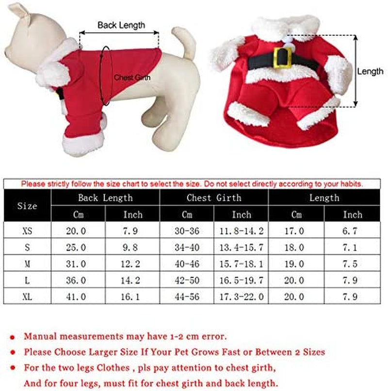 Festive Pet Christmas Costume - Funny Dog & Cat Outfit with Cap for Holiday Parties (Red, Large)