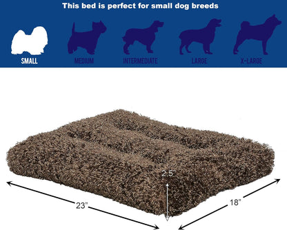 Cozy Chic Small Pet Bed - Ultra-Soft, Overstuffed & Machine Washable for 24-Inch Crates