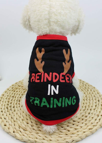 Dogs Christmas Shirts Snowflakes Clothes Pet Santa Claus Suit Puppy Red Clothing Doggie Winter Apparel Cold Weather Coats Cat Xmas Costumes New (S (4.4~6.6Lbs), Pack of 2 (No. 4))