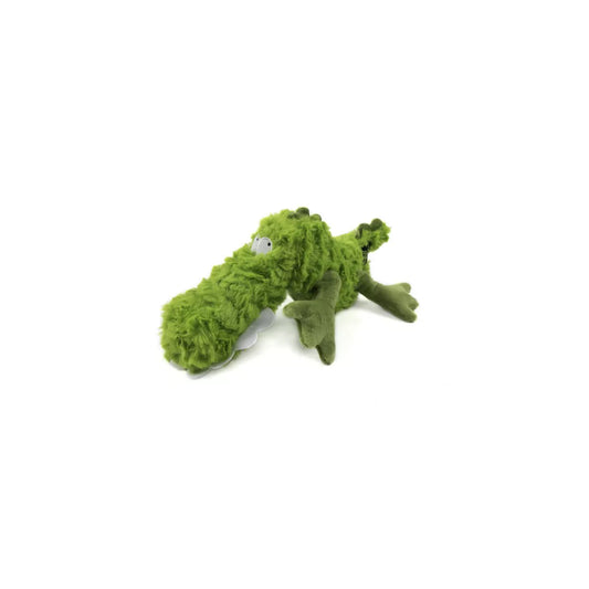 Godog Playclean Gator Squeaker Plush Toy - Fun & Durable Pet Toy for Dogs & Puppies