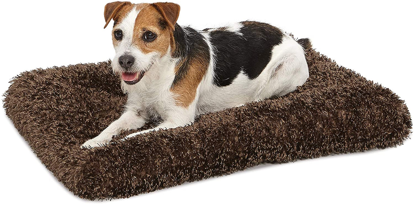 Cozy Chic Small Pet Bed - Ultra-Soft, Overstuffed & Machine Washable for 24-Inch Crates