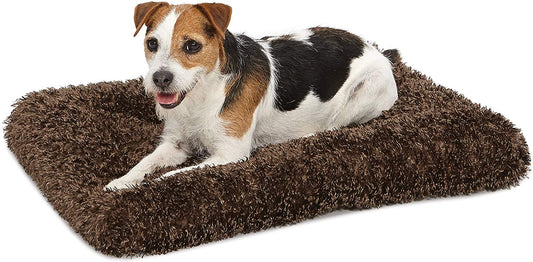 Cozy Chic Small Pet Bed - Ultra-Soft, Overstuffed & Machine Washable for 24-Inch Crates