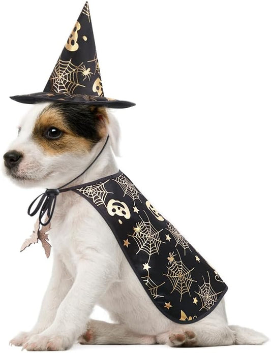 Adorable Pet Show Costume Cape and Hat for Dogs - Perfect for Halloween, Parties, and Everyday Fun!