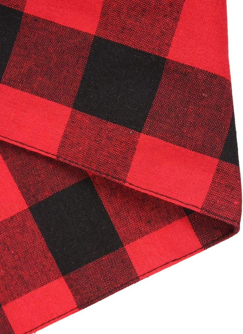Festive Plaid Dog Bandanas - 2 Pack Christmas Triangle Scarves for Pets
