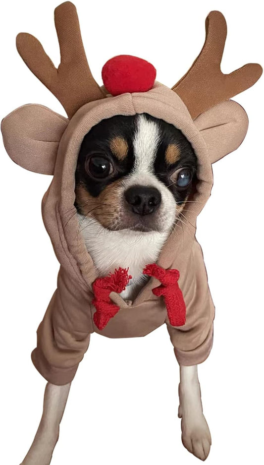 Cozy Elk Fruit Hoodie for Dogs - Stylish Cold Weather Sweatshirt for Small to Medium Pets