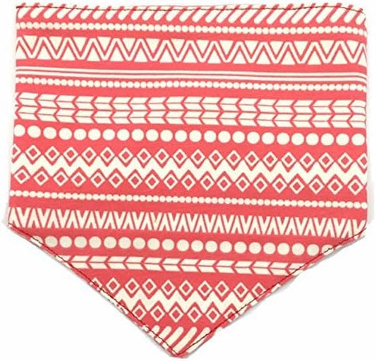 Festive Pink Fair Isle Bandana Scarf for Small Dogs - Perfect Christmas Accessory!