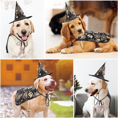 Adorable Pet Show Costume Cape and Hat for Dogs - Perfect for Halloween, Parties, and Everyday Fun!