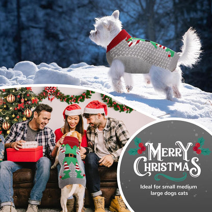 Festive Ugly Elf Clown Dog Sweater - Holiday Jumper for Small to Large Dogs & Cats - Perfect Xmas Outfit!