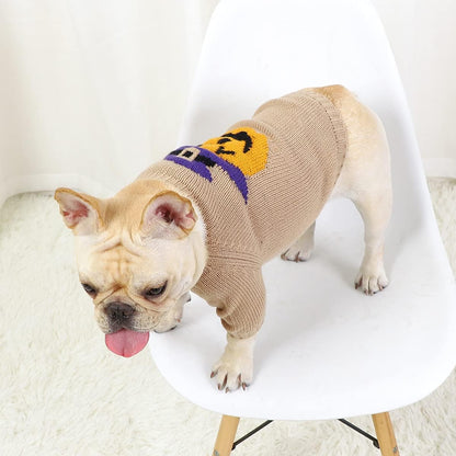 Cozy Halloween Dog Sweater - Warm & Soft Winter Clothes for Cats and Puppies, Perfect for Holiday Parties!