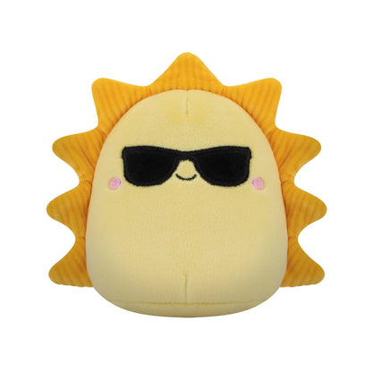Vibrant 2-Pack Plush Dog Toys: Blue & Green Planet and Yellow Sun - Perfect for Playtime!