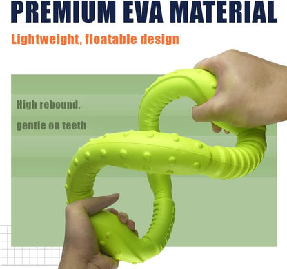 Durable Dog Flying Ring - Tough Chew-Proof Frisbee for Fetch, Water Play & Training | Lightweight Design for Medium/Large Aggressive Chewers (Green, 30cm)
