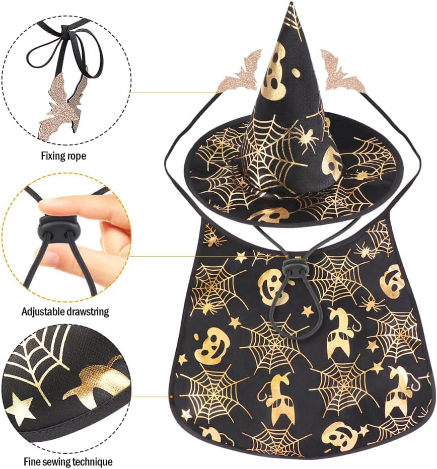 Adorable Pet Show Costume Cape and Hat for Dogs - Perfect for Halloween, Parties, and Everyday Fun!