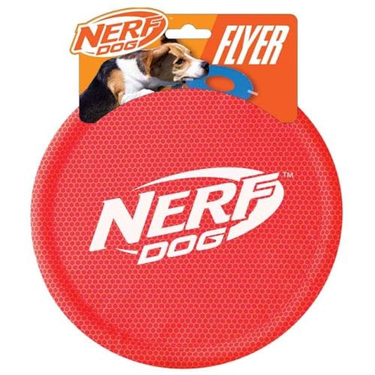 Nerf Dog Nylon Flyer Frisbee - Lightweight, Durable & Water-Resistant Dog Toy