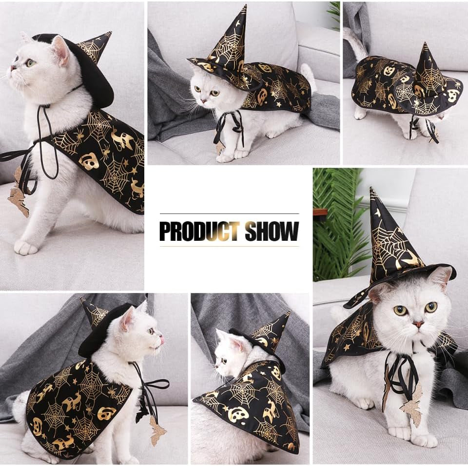 Adorable Pet Show Costume Cape and Hat for Dogs - Perfect for Halloween, Parties, and Everyday Fun!
